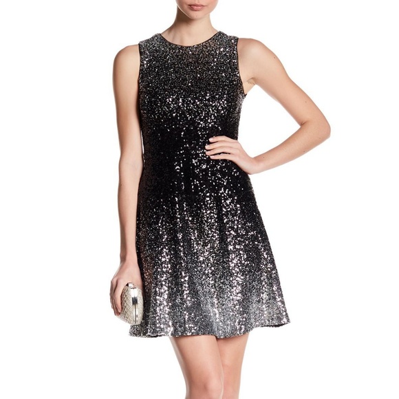 vince camuto silver dress